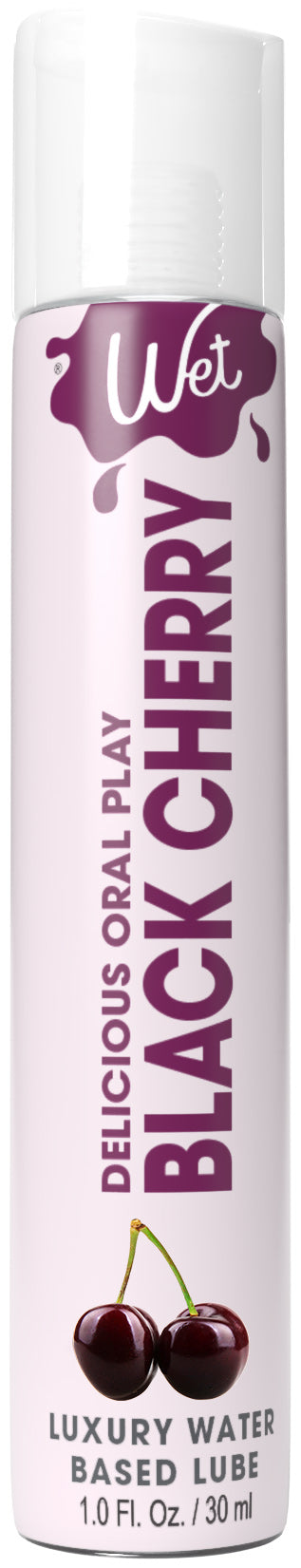 Wet Delicious Oral Play - Black Cherry - Waterbase Flavored Lubricant 1 Oz - Not Very Vanilla