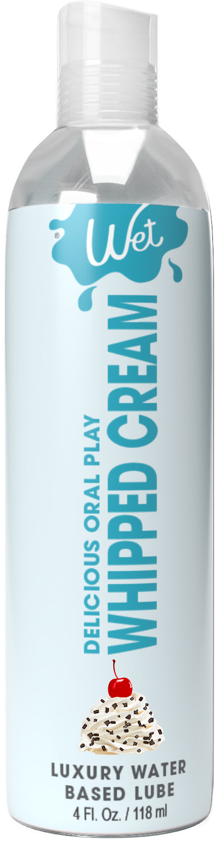 Wet Delicious Oral Play - Whipped Cream - Waterbased Flavored Lubricant 4 Oz - Not Very Vanilla