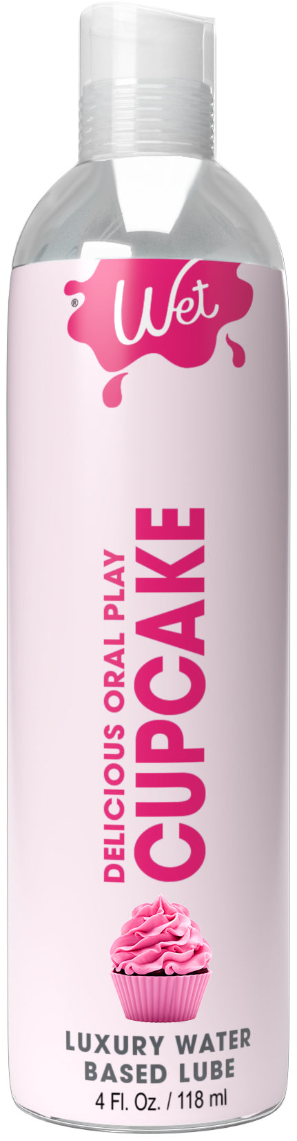 Wet Delicious Oral Play - Cupcake - Waterbased Flavored Lube 4 Oz - Not Very Vanilla