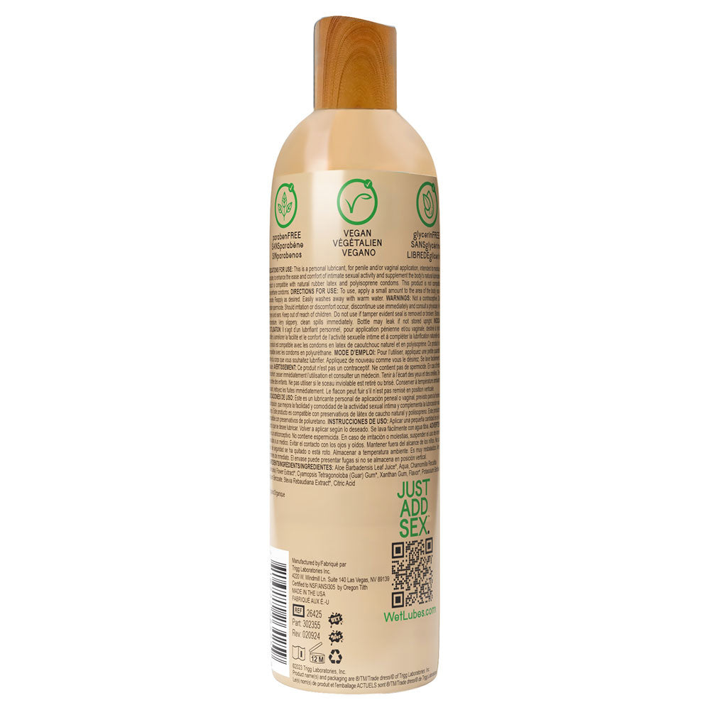 Wet 95% Organic Naturally - Aloe Based Lubricant 4 Oz - Not Very Vanilla