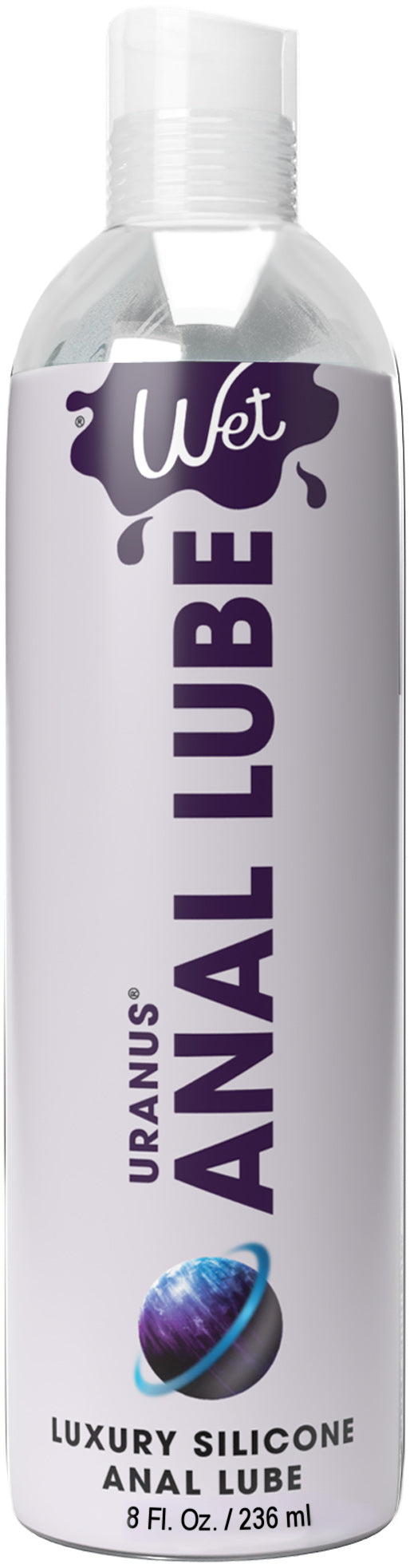 Wet Uranus Anal Lube - Premium Silicone Based Lubricant 8 Oz - Not Very Vanilla