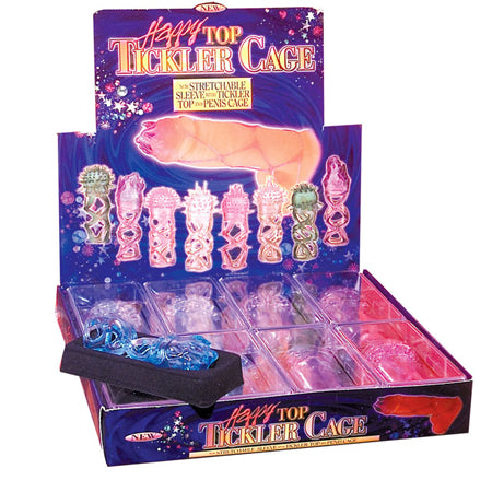 Pipedream Happy Top Tickler Cage 8-Pack Display - Not Very Vanilla