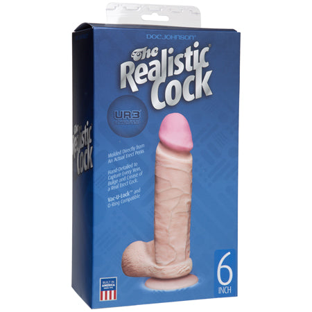 The Realistic Cock - UR3 - 6 Inch White - Not Very Vanilla