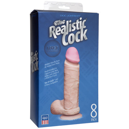 The Realistic Cock - UR3 - 8 Inch White - Not Very Vanilla