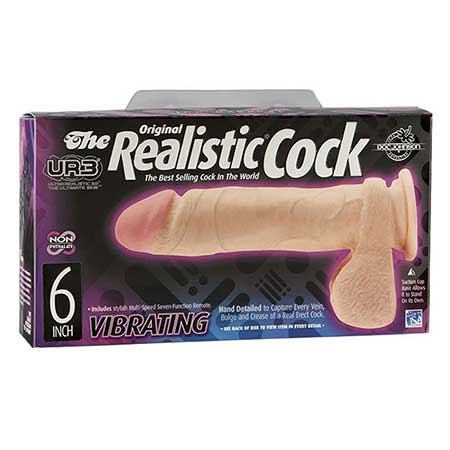 The Realistic Cock - UR3 - Vibrating 6 Inch White - Not Very Vanilla