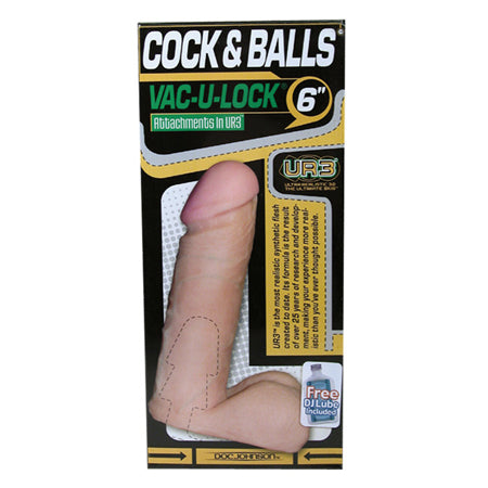 Vac-U-Lock - 6 Inch UR3 Cock White - Not Very Vanilla