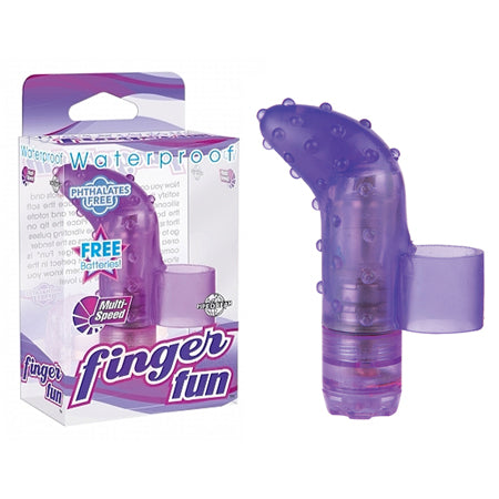 Pipedream Waterproof Finger Fun Textured Finger Vibrator Purple - Not Very Vanilla