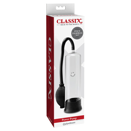 Pipedream Classix Power Pump Clear/Black - Not Very Vanilla