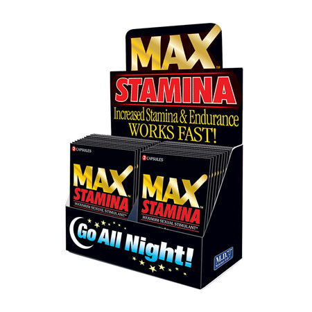 MaxStamina Sexual Stimulant Capsules 2-Pack 24-Piece Display - Not Very Vanilla