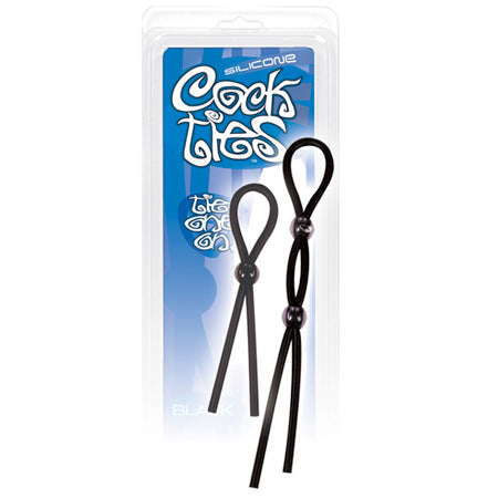 Cock Ties (Black) Lasso/Bolo - Not Very Vanilla