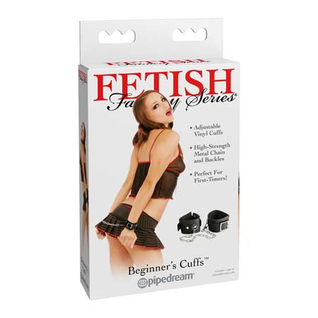 Pipedream Fetish Fantasy Series Adjustable Beginner's Cuffs Black - Not Very Vanilla