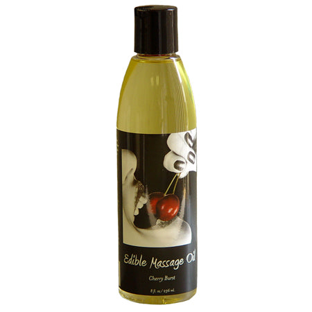 Earthly Body Edible Massage Oil Cherry Burst 8oz - Not Very Vanilla