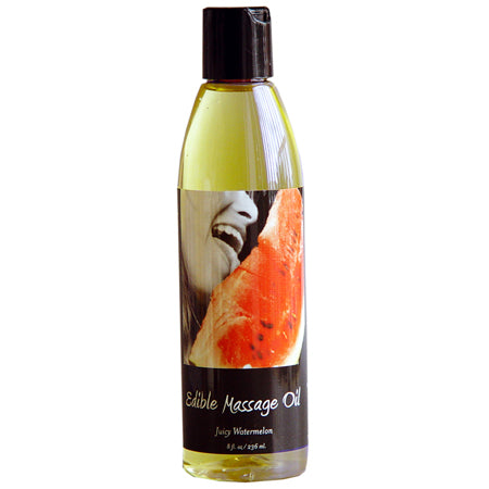 Earthly Body Edible Massage Oil Juicy Watermelon 8oz - Not Very Vanilla