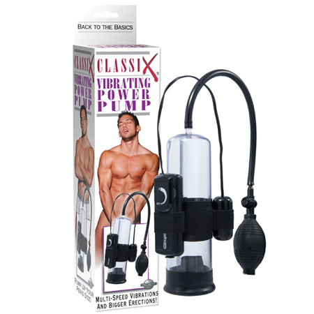 Pipedream Classix Vibrating Power Pump Clear/Black - Not Very Vanilla