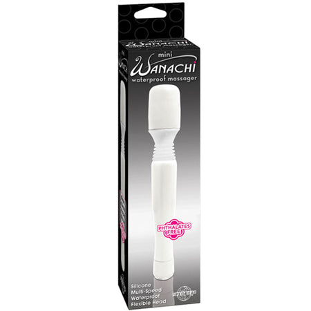 Pipedream Mini Wanachi Waterproof Massager Flexible Silicone Wand Vibrator White - Not Very Vanilla