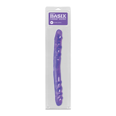 Pipedream Basix Rubber Works 16 in. Double Dong Purple - Not Very Vanilla