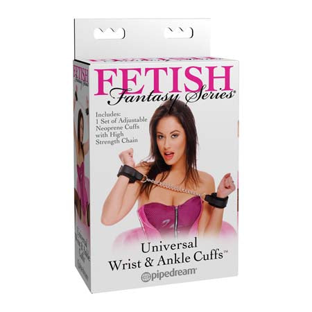 Pipedream Fetish Fantasy Series Adjustable Universal Wrist & Ankle Cuffs Black - Not Very Vanilla