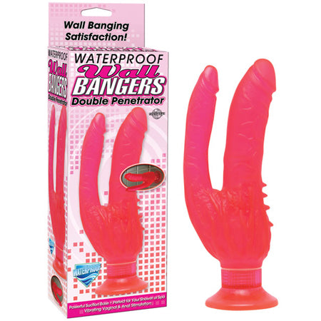 Pipedream Wall Bangers Double Penetrator Vibrator With Suction Cup Pink - Not Very Vanilla