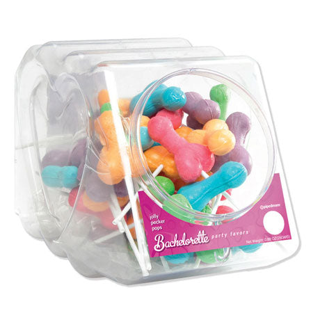 Pipedream Bachelorette Party Favors Jolly Pecker Pops 50-Piece Display Bowl - Not Very Vanilla