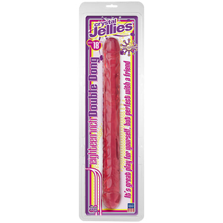 Crystal Jellies - Double Dong Pink 18in - Not Very Vanilla