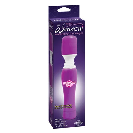 Pipedream Maxi Wanachi Waterproof Massager Flexible Silicone Wand Vibrator Purple - Not Very Vanilla