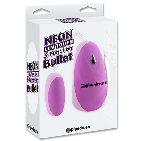 Pipedream Neon Luv Touch Remote-Controlled 5-Function Bullet Vibrator Purple - Not Very Vanilla