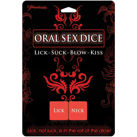 Pipedream Oral Sex Dice (Lick-Suck-Blow-Kiss) - Not Very Vanilla