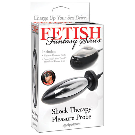 Pipedream Fetish Fantasy Series Shock Therapy Pleasure Probe Black/Silver - Not Very Vanilla