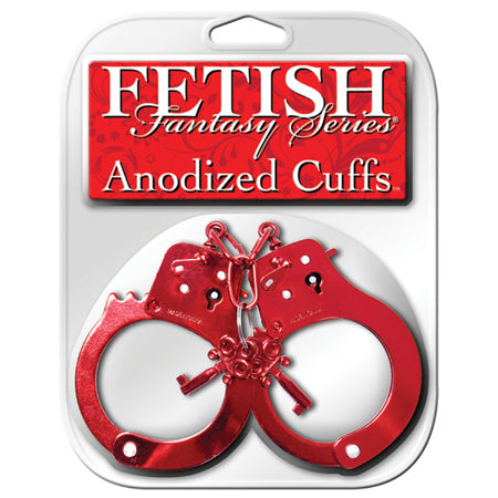 Pipedream Fetish Fantasy Series Anodized Cuffs Red - Not Very Vanilla