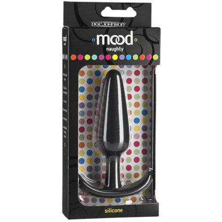 Mood - Naughty - Large Black Silicone Butt Plug - Not Very Vanilla