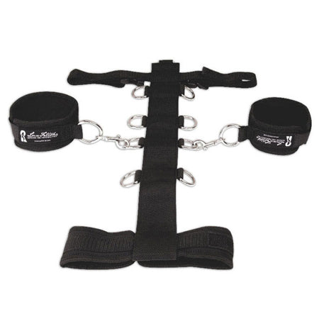 Lux Fetish 3-Piece Adjustable Neck & Wristraint Set Black - Not Very Vanilla