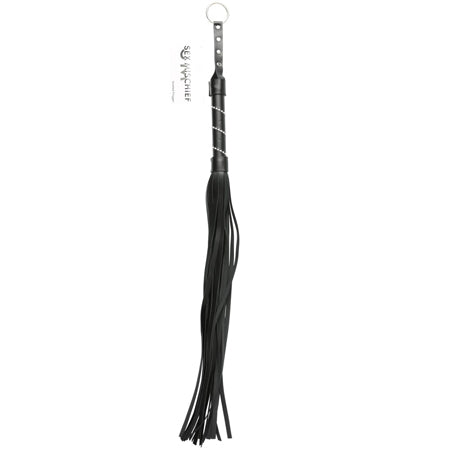 Sportsheets Sex & Mischief Jeweled Flogger Black - Not Very Vanilla