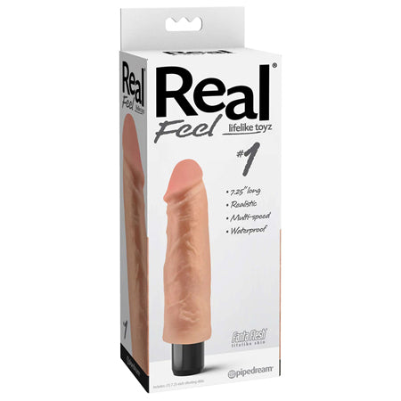 Pipedream Real Feel Lifelike Toyz No. 1 Realistic 7.25 in. Vibrating Dildo Beige - Not Very Vanilla