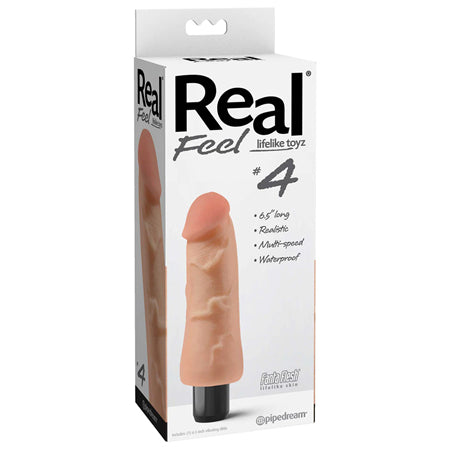 Pipedream Real Feel Lifelike Toyz No. 4 Realistic 6.5 in. Vibrating Dildo Beige - Not Very Vanilla