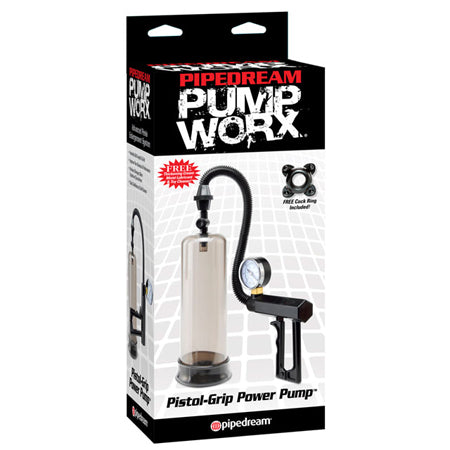 Pipedream Pump Worx Pistol-Grip Power Pump Clear/Black - Not Very Vanilla