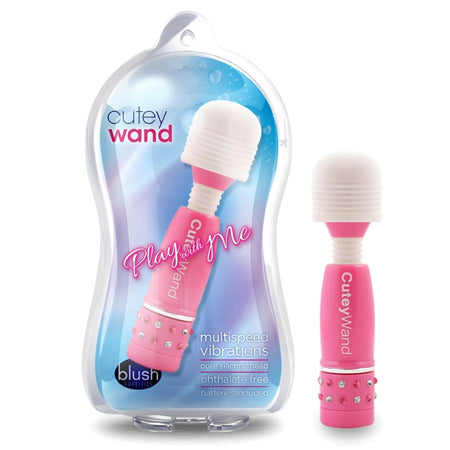 Blush Play with Me Cutey Wand Mini Vibrator Pink - Not Very Vanilla