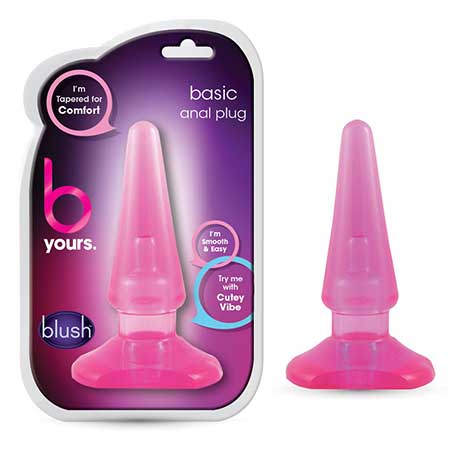 Blush B Yours Basic Anal Plug Pink - Not Very Vanilla