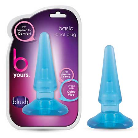 Blush B Yours Basic Anal Plug Blue - Not Very Vanilla