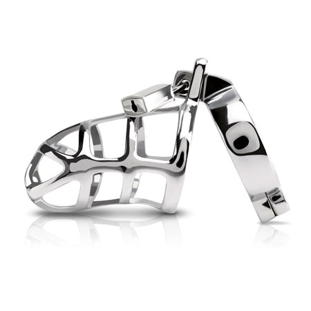 Pipedream Metal Worx Locking Chastity Cock Cage - Not Very Vanilla