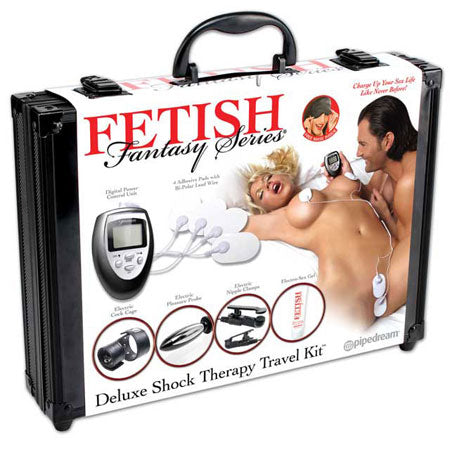 Pipedream Fetish Fantasy Series 9-Piece Deluxe Shock Therapy Travel Kit - Not Very Vanilla