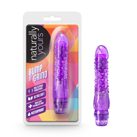 Blush Naturally Yours Bump n' Grind Textured Slimline Vibrator Purple - Not Very Vanilla