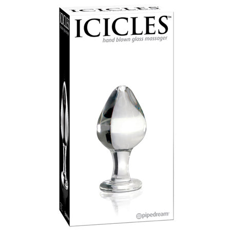 Pipedream Icicles No. 25 Glass Anal Plug 3.5 in. Clear - Not Very Vanilla