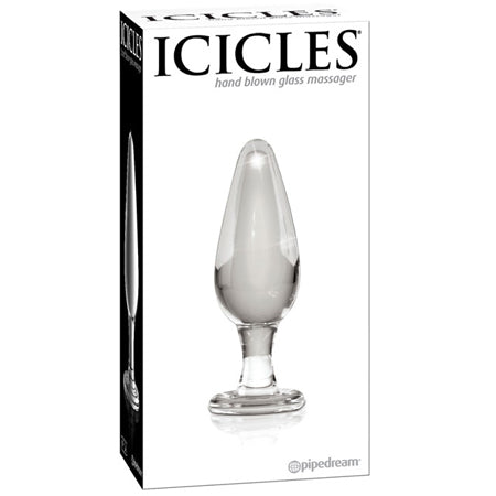 Pipedream Icicles No. 26 Glass Anal Plug 4.5 in. Clear - Not Very Vanilla