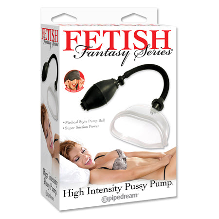 Pipedream Fetish Fantasy Series High Intensity Pussy Pump Clear/Black - Not Very Vanilla