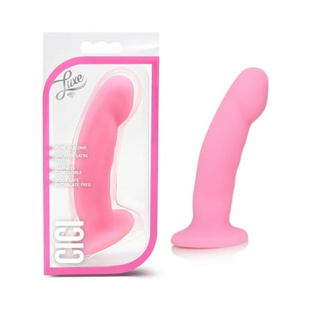 Blush Luxe Cici 6.5 in. Curved Silicone Dildo Pink - Not Very Vanilla