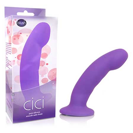 Blush Luxe Cici 6.5 in. Curved Silicone Dildo Purple - Not Very Vanilla