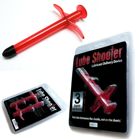 KinkLab Lube Shooter Red (3pk) - Not Very Vanilla