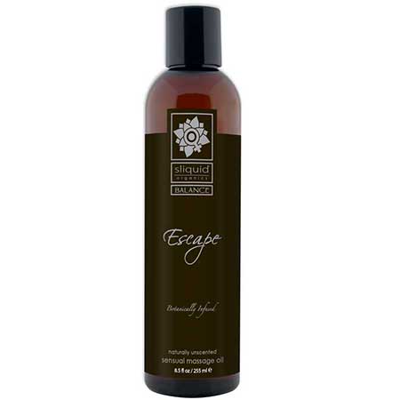 Sliquid Organics Balance Massage Oil Escape (Unscented) 8.5oz - Not Very Vanilla