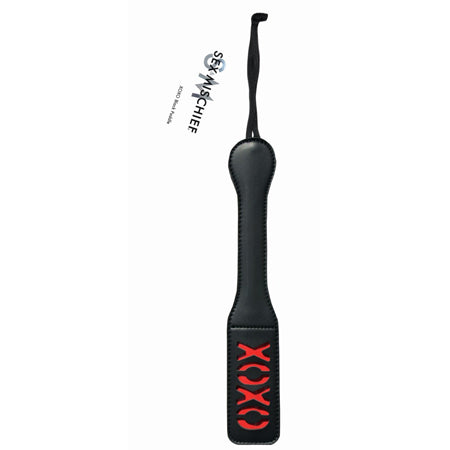 Sportsheets Sex & Mischief 'XOXO' Paddle Black - Not Very Vanilla