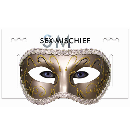 Sportsheets Sex & Mischief Masquerade Mask Gold - Not Very Vanilla